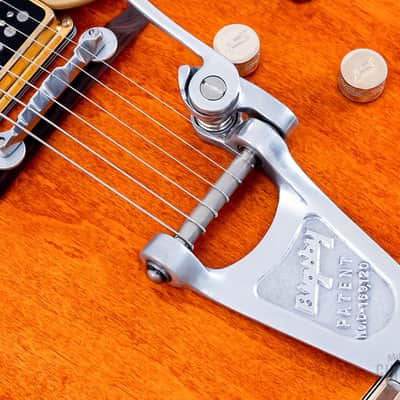 2020 Gretsch USA Custom Shop Stephen Stern Masterbuilt G6121CS Chet Atkins Western Orange Relic w/ Cowboy Case, CoA, Tags image 7