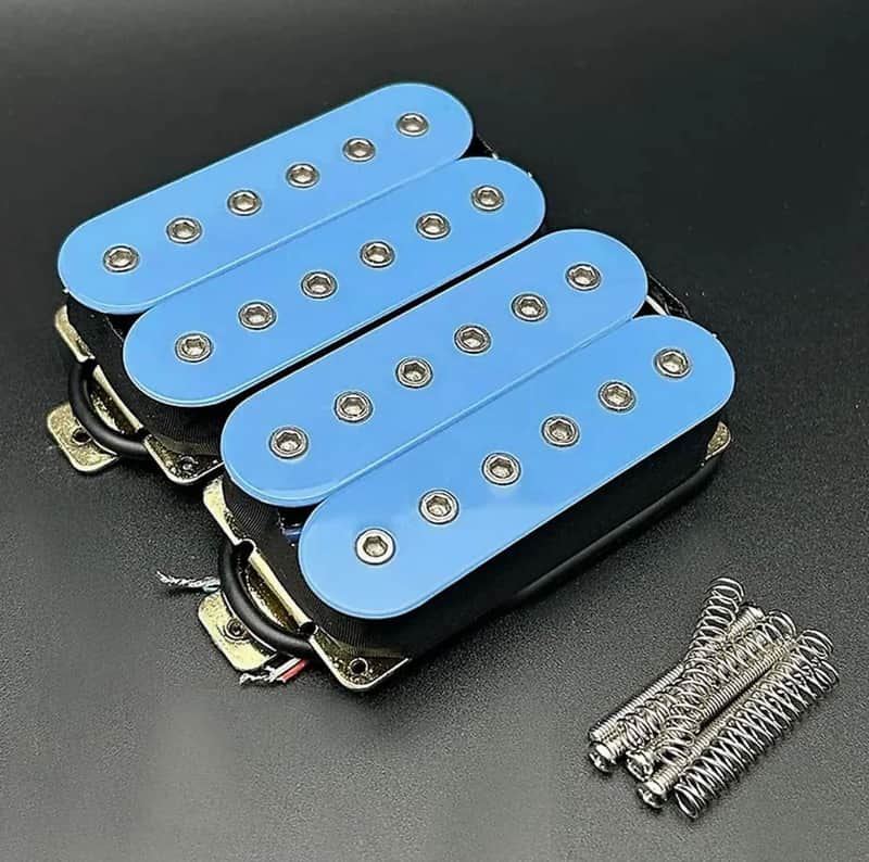 Neck and Bridge Blue Guitar Humbucker Pickups image 1