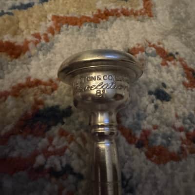 Holton Revelation 81 Bb Trombone mouthpiece (Silver plated) (very rare) image 6