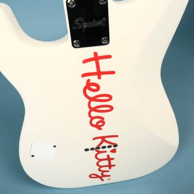 2024 Squier Hello Kitty Stratocaster White Electric Guitar image 13