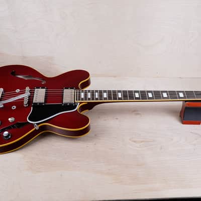 Edwards E-SA-125LTS Semi-Hollow Body With Bigsby MIJ 2013 Cherry Red Japan w/ Bag image 2