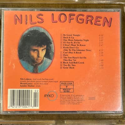 NILS LOFGREN RCD10041 Extremely rare Vintage 1991 clear plastic Longbox CD unopened new old stock imagen 6