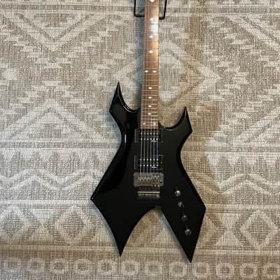 B.C. Rich Warlock NJ Series Onyx Widow Headstock w/Original Hardshell Case image 2