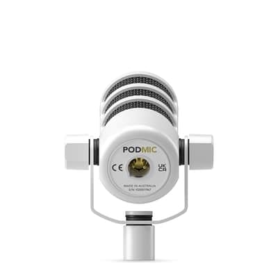 RODE PodMic Cardioid Dynamic Podcast Microphone, White image 11