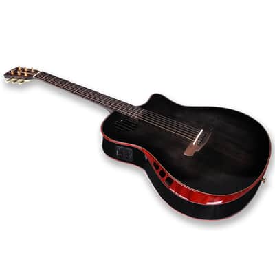 GAEA 41"Solid Spruce Top Acoustic Electric Guitar with D'Adario EXP-16 Coated Phosphor Bronze String image 5