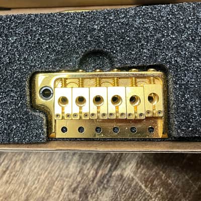 PRS Machined Patented Tremolo Gold Phase II bridge assembly image 1