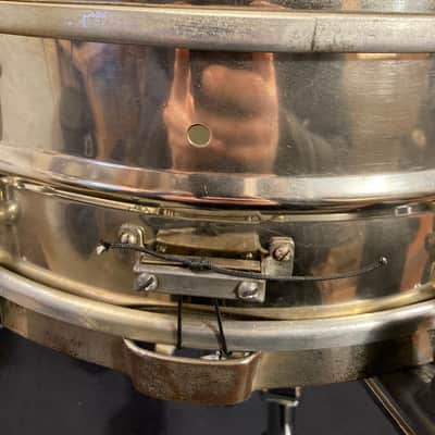 Slingerland 1930s - 5x14" Nickel Over Brass 6 Tube Lug Snare Drum image 11