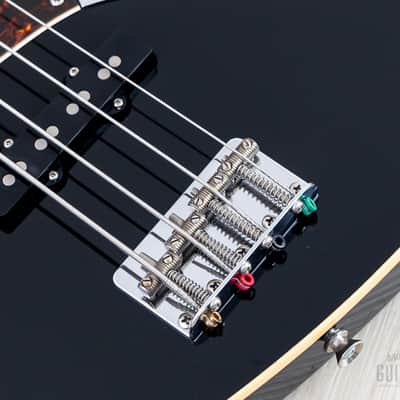 2012 Fender Jazz Bass JB/HO Semi-Hollow Mahogany Body Black, Blocks & Binding, Japan MIJ image 8