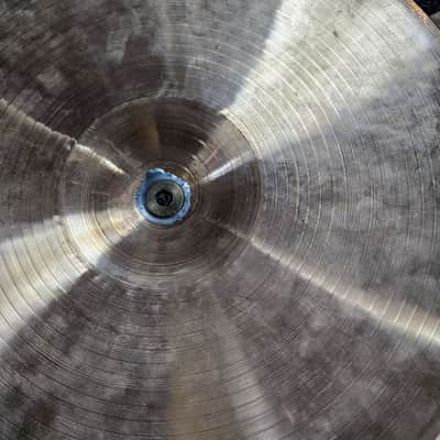 Hi-Hat Cymbals 14" Paiste Vintage 505 Green Label 1981 REPAIRED USED! RKLEG250526 image 4