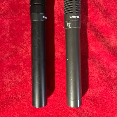 (2) Carvin CM90E Condenser Microphones 2000s - Black image 1