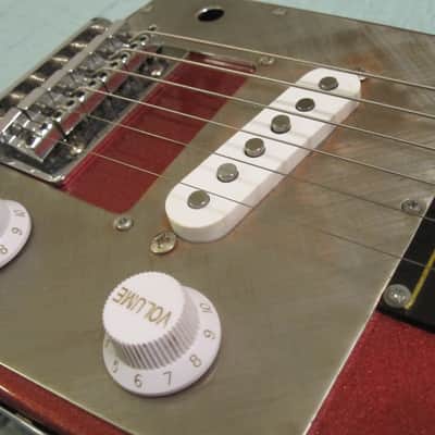 Artisan lap steel red metal flake with upgrades. image 2