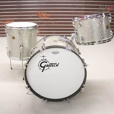 Gretsch Round Badge 3pc Drum kit Set Silver Sparkle 20/14/13" Vintage 1960's