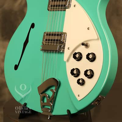 2013 Rickenbacker 330/12S 12-string Sea Green w/Rose Morris sound hole image 9