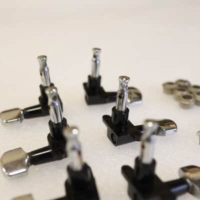 Rare Schaller Offset 3x3 Tuners Chrome Plastic Vintage 70's guitar W. Germany image 4
