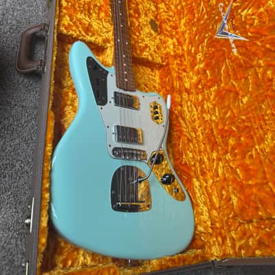 Fender Vintera '60s (Mastery and Lollar upgrades w case) Jaguar Modified HH with Pau Ferro Fretboard 2019 - 2023 - Surf Green image 9