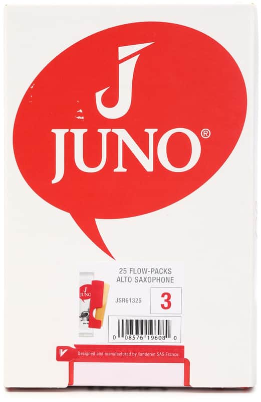 Vandoren JUNO JSR61325 Alto Saxophone Reeds - 3.0 (25-pack) (3-pack) Bundle image 1