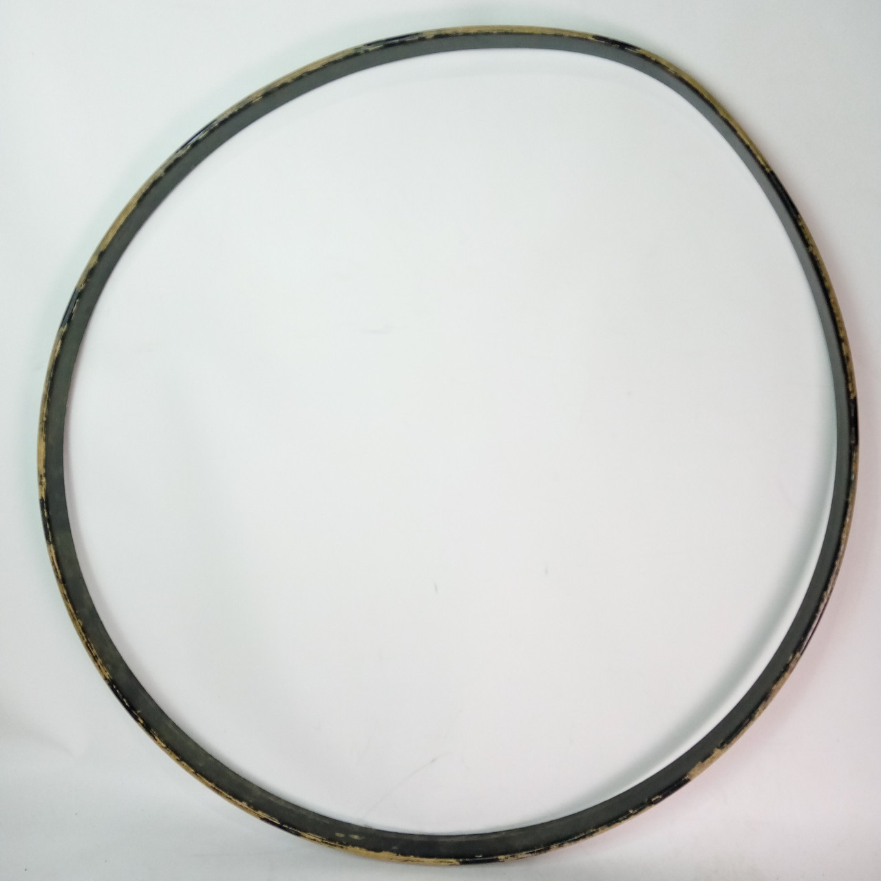 Slingerland 30"COW Chrome-Wood Concert Bass Drum Hoop Rim Marching Parade 60s US — main photograph