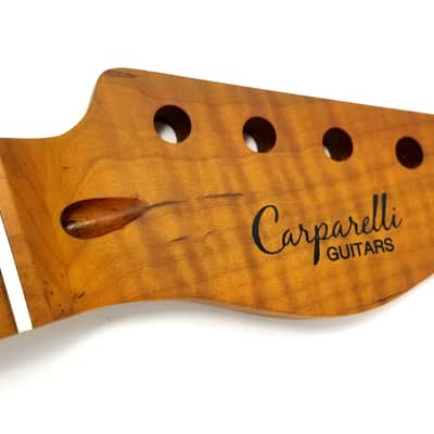 Carparelli T-Style Roasted Flame Maple Neck Satin Finish image 1