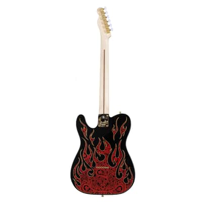 Fender AS James Burton Tele MN Red Paisley Flames - Electric Guitar image 3