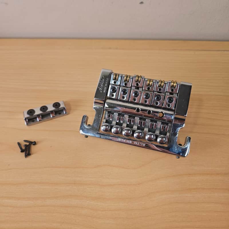 Kahler USA Flat Mount Tremolo 2200 Bridge Chrome with Locking Nut image 1