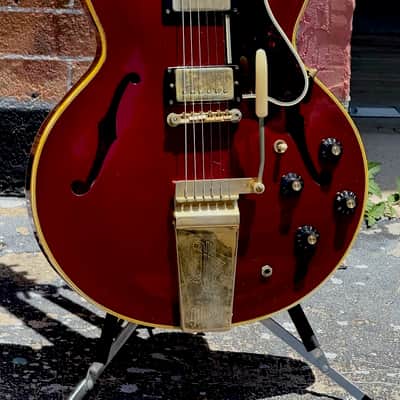 Gibson ES-355TDC "Mono" 1967 - ultra rare 1 of a kind in Sparkling Burgundy w/Mono Electronics. image 3