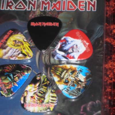 new in package (old stock) A+ Perri's Leather Ltd. / Perri's 12 Pack of Iron Maiden Guitar Picks - Med Gauge - Celluloid Plastic, 351 shape - but slightly curved (LP12-INM1) LP12INM1 image 3