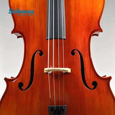SCHONA SC-02BE Glossy Entry Level Tiger Grain Maple Back/Sides Spruce Top Handmade Cello 4/4 Size Exam Practice Solo Performance image 6