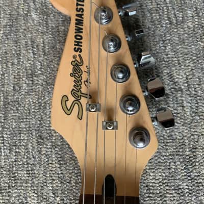 Fender Squier Showmaster Blue electric guitar super strat image 6