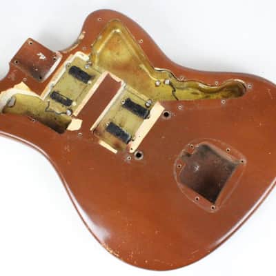 1963 Vintage Fender Jazzmaster BODY ~Lightweight 4.5lbs~ Killer RELIC Brown Refin USA 1960s Pre-CBS L-Series image 8