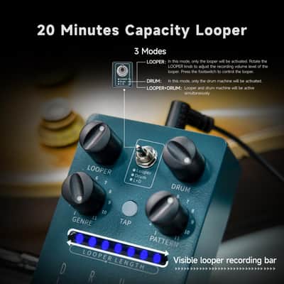 FLAMMA FS01 Drum Machine & Phrase Loop Pedal Guitar Pedal Mix Mode 20 Minutes Looper Capacity 121 Rhythms image 3