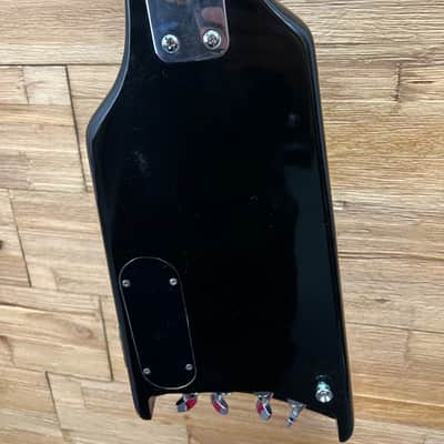 Hondo Alien Headless 4- string bass 1980's -Duke Copy  Black 30.5" scale  w/OHSC image 9