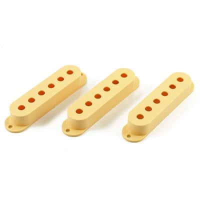 Single Coil Pickup Cover Cream style Stratocaster 52,5 mm Set of 3 WD image 1