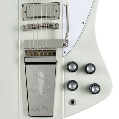 Epiphone 1963 Firebird V Maestro Vibrola Reissue Polaris White - Electric Guitar image 8