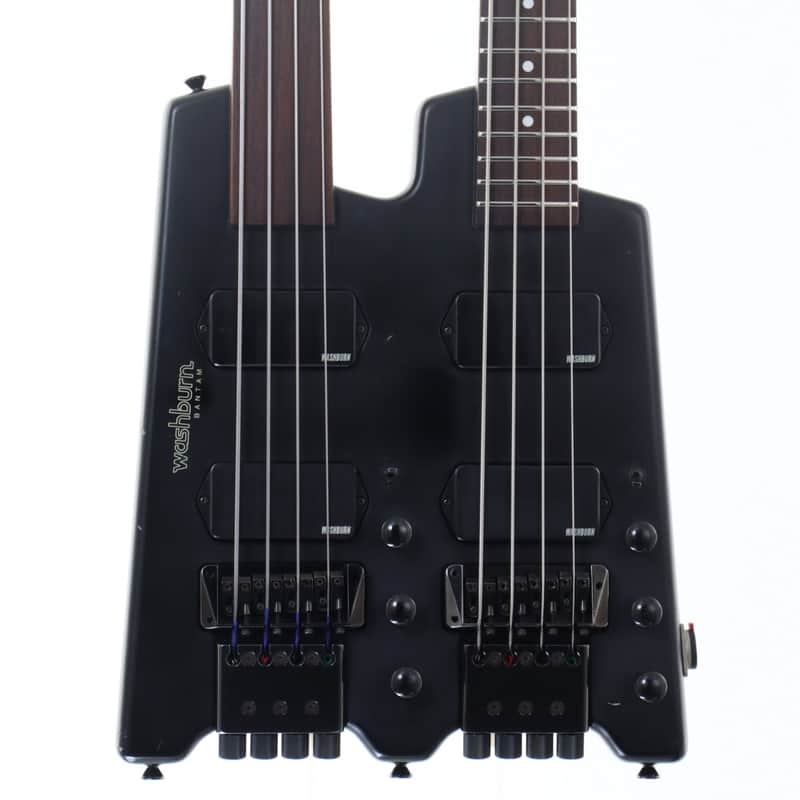 Washburn B62 Bantam Double Neck Bass Matte Black | Reverb Sweden