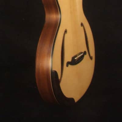 Handcrafted ArchBack Parlor Guitar Thin Body Solid Acacia, Spruce, MOP Inlay, Soft-bag, Bruce Wei PG-4295 image 5
