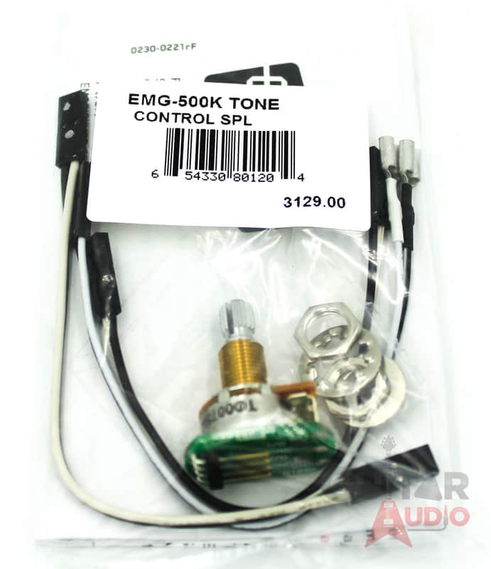 EMG 500k Solderless B160 Tone Control Short SPLIT SHAFT Pot (3129.00) image 1