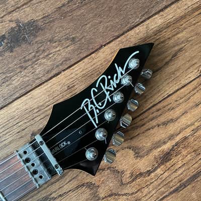 B.C. Rich Warlock Electric Guitar LA California Neck Plate Black Reverse Headstock image 9