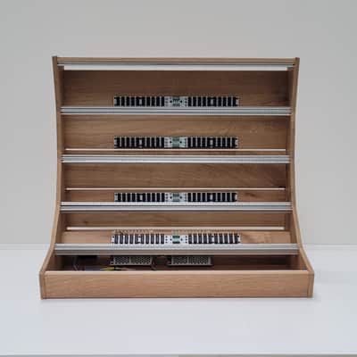 2 Many Synths 15U 126HP Eurorack case 2025 - Osmo hardwax on solid oak image 4