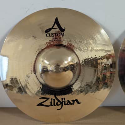 Zildjian 14" A Custom Hi-Hat Cymbals (Pair) 1991 - Present - Brilliant image 4