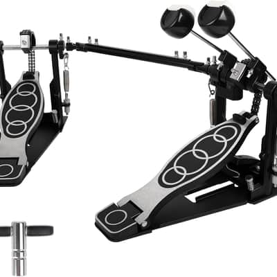 Double Bass Pedal, Double Chain Double Bass Drum Pedals, Double Kick Drum Pedal with Patch Suit for Kick Drum image 1