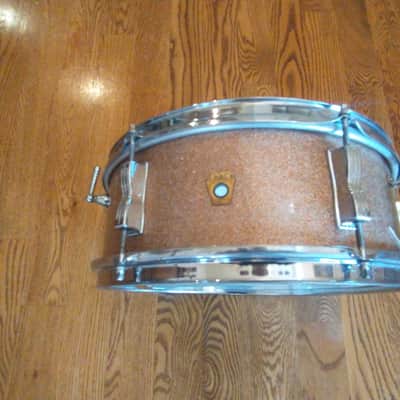 Ludwig Vintage 1966 Club Date pink champagne sparkle outfit w/ matching snare drum! image 5