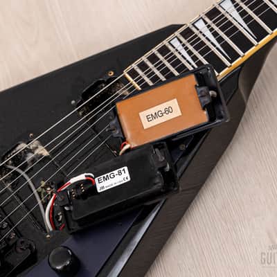 1991 Grover Jackson Randy Rhoads Custom V Metallic Black w/ EMGs, Case image 15
