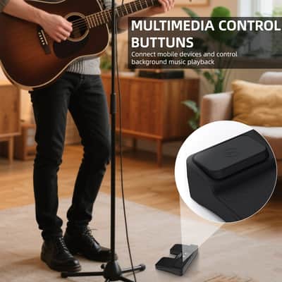 LEKATO Wireless Bluetooth Page Turner for ipad Tablets Android IOS, Usb-Rechargeable Music Page Turner Foot Pedal with LED Battery Indicator Supports Multimedia Controls (Play/Pause, Next Track) image 6