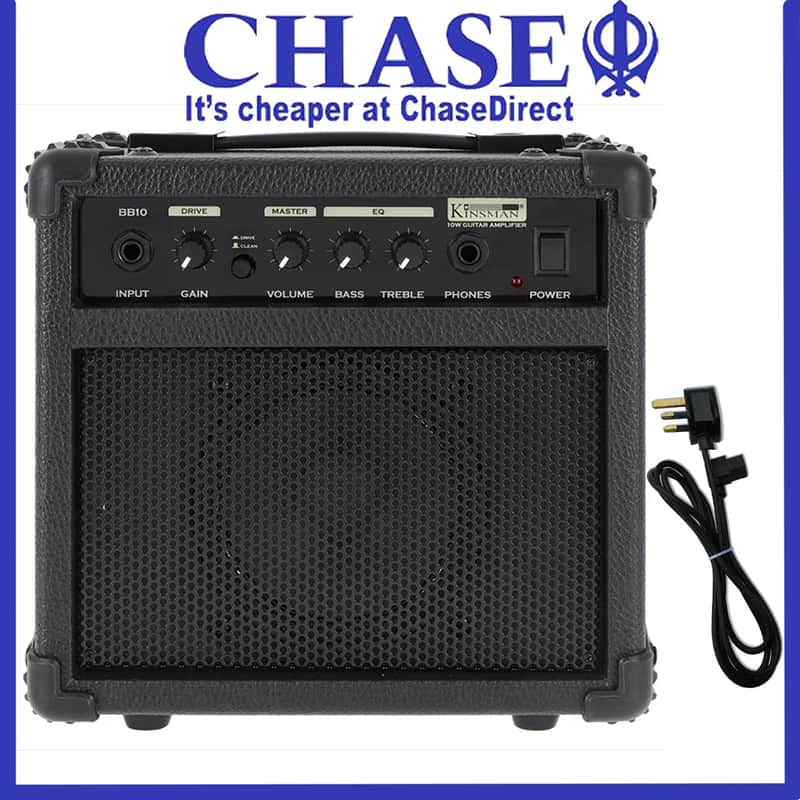 Kinsman BB10 10W Electric Guitar Amplifier 10 Watts Portable Combo Black image 1