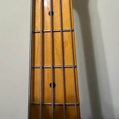 Fender American Professional II Precision Bass V with Maple Fretboard 2020 - Present - Miami Blue image 9