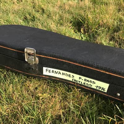 RARE 1976 Fernandes Burny FRETLESS Precision Bass + Original HARDCASE // Maple Fretboard + White Bin image 11