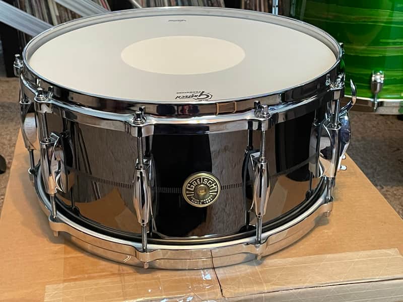 Gretsch G4164SS USA Custom Solid Steel 6.5x14" 10-Lug Snare Drum 2012 - Present - Black Nickel-Plated image 1