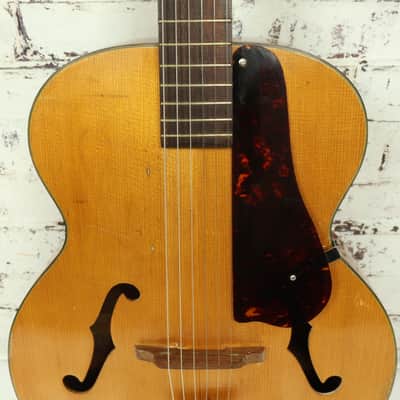 Vintage 1950s Harmony Patrician H1407 Natural Archtop Acoustic Guitar image 4
