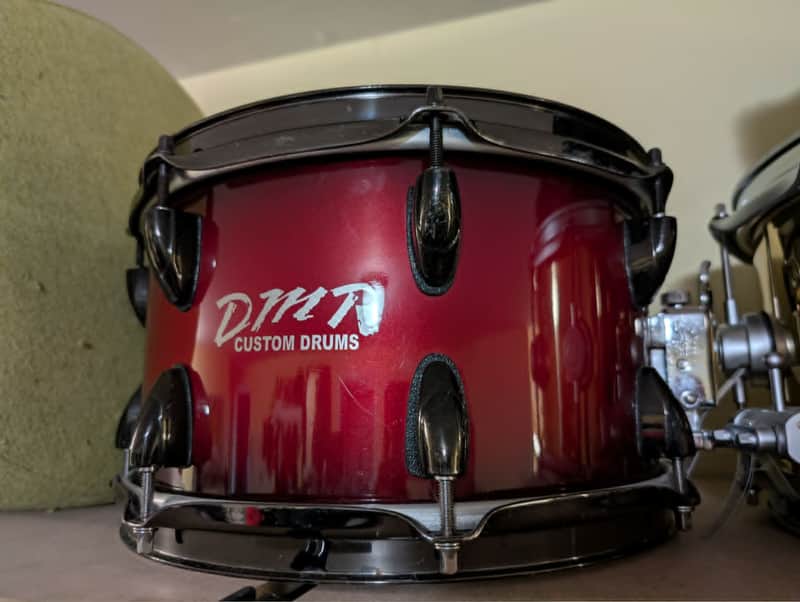 DMR 12" Snare Drum Early 2000s - Red Black Burst image 1