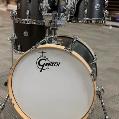 GRETSCH 4PC USA BROOKLYN 20-10-12-14 SATIN BLACK METALLIC image 11